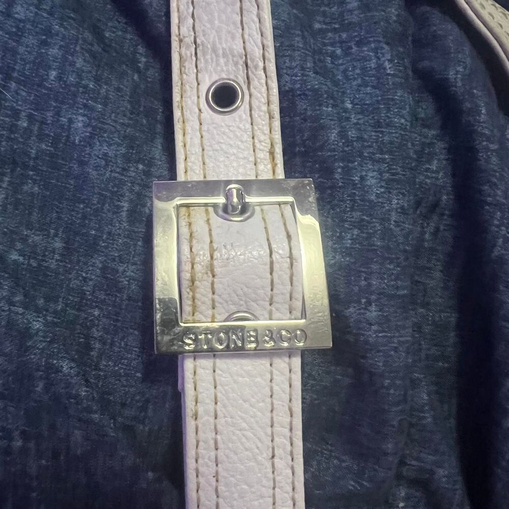 Stone & Co. White Pebbled Leather Shoulder Bag - Picture 7 of 8